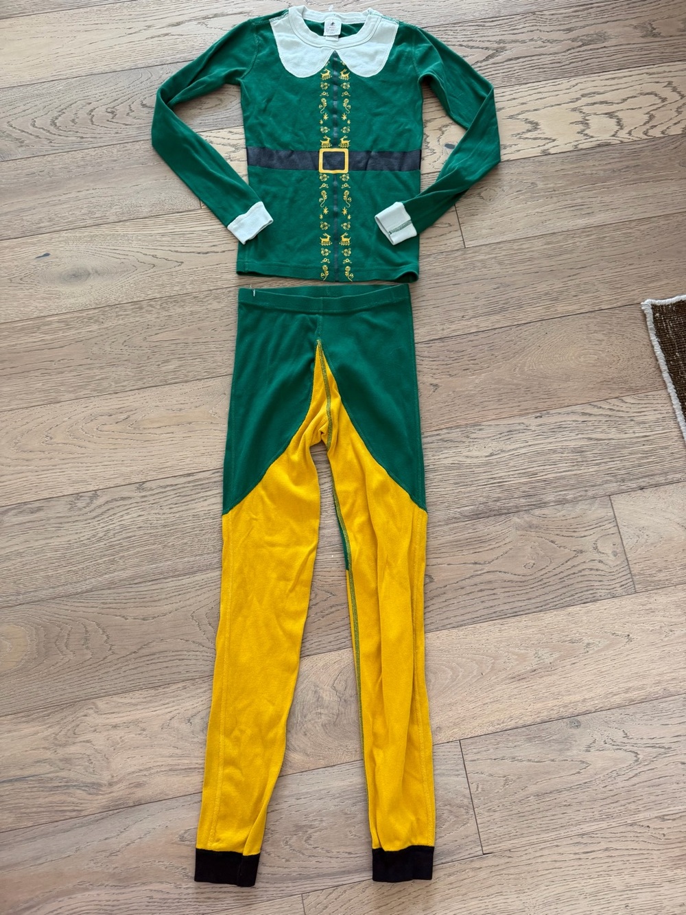 Hanna Andersson Organic Cotton Elf Holiday Christmas Pajama Set Size 12